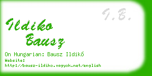 ildiko bausz business card