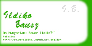 ildiko bausz business card